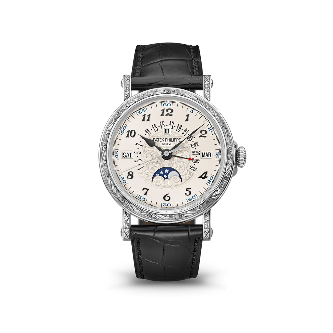 5160/500G PERPETUAL CALENDAR WITH RETROGRADE DATE HAND.