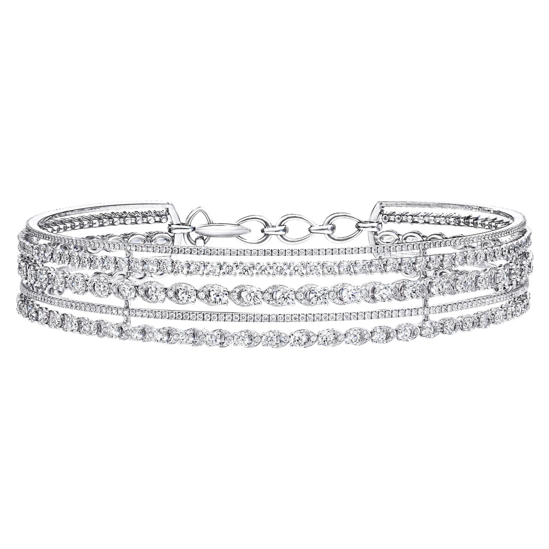 Graff Gateway Five Row Diamond Choker Necklace
